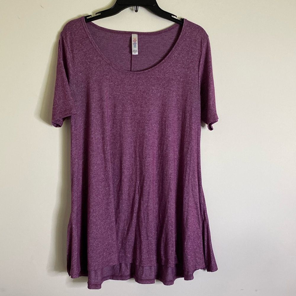 Lularoe Heathered Purple Top XXS